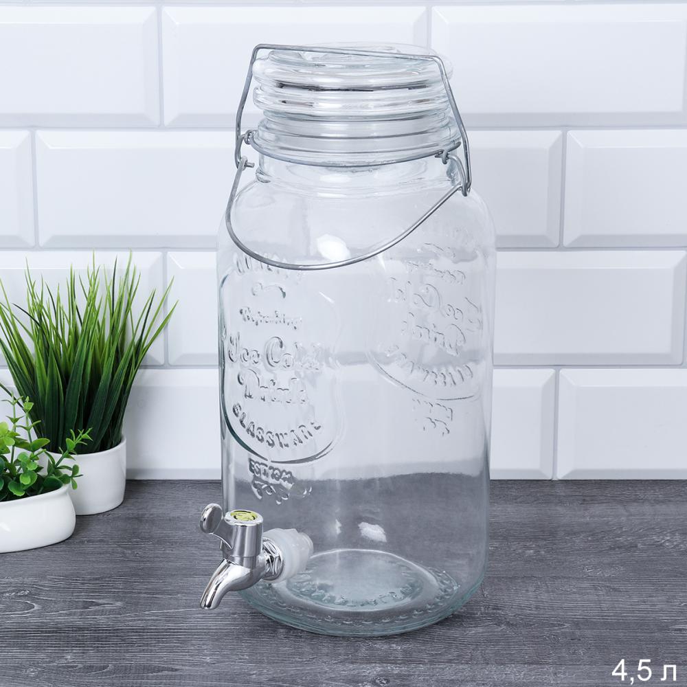 Банка с краном 4,5 л для напитков / 1841-3800 /уп 12/*Ц Лимонадник