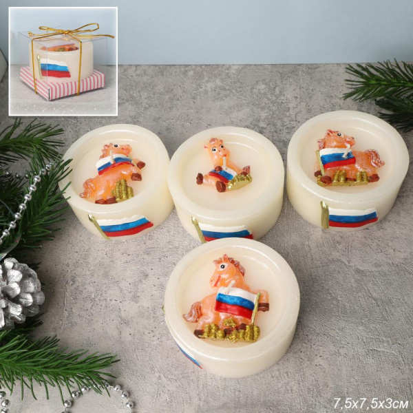 Свеча Россия 3х7,5 см /  M-156-5 /уп.108/