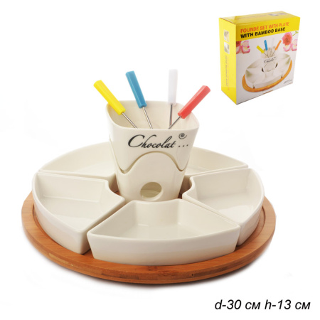 Фондюшница-менажница 2 в 1 / JC7014 /уп 6/ на подставке