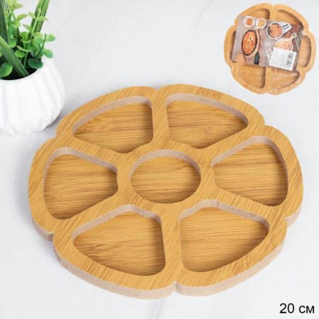 Блюдо сервировочное 20 см дерево / 5-715 /уп 96/