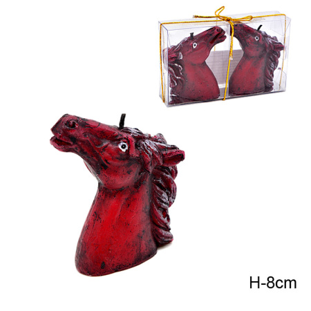 Свеча 2 штуки Лошадка 8 см / M-166A.B /уп.96/