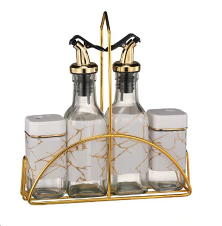 Набор для специй 4 предмета на подставке / TJ221-8-W /уп 24/