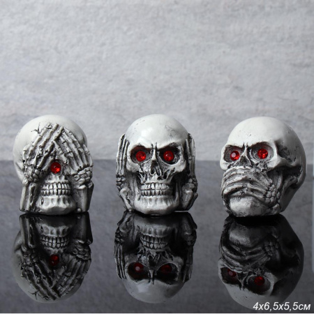 Статуэтка Череп 6 см / KY-21 /уп 3/360/Хэллоуин