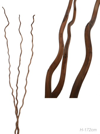 Сухоцвет набор 3 штуки 170 см коричневая / 1012-3 /уп 100/ ветка-коряга