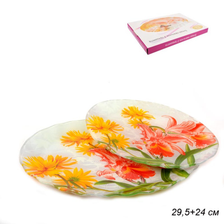 Блюдо овальное 2 предмета 30 и 25 см / 1033-Z294 /уп.12/