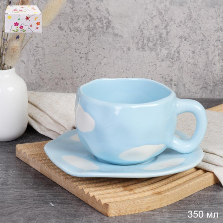 Чайная пара 350 мл 2 предмета / CLO-09 /уп 48/ Небо