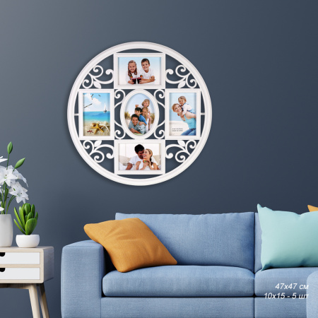 Фоторамка коллаж 47х47 см / 714-2 /уп 20/5 фото (50)