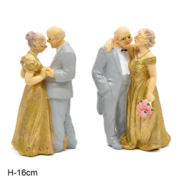 Фигурка Старички золотая свадьба / JHB2365 /уп 144/