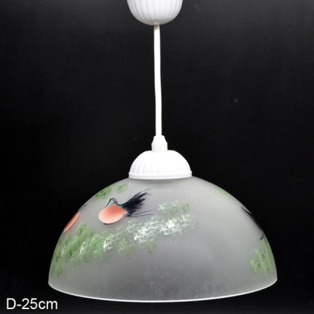 Светильник подвесной колпак д 250 рисунок птицы