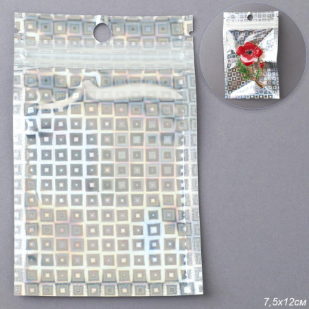 Пакет подарочный 7,5х12 см / ZIP-03 /уп 100/5000/ zip-lock застежка