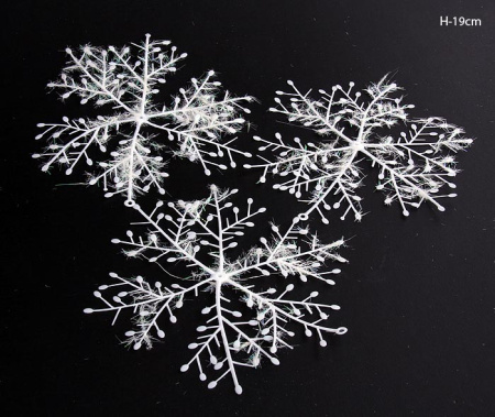 Набор снежинок 3 шт. HM1348110 /уп.1200/