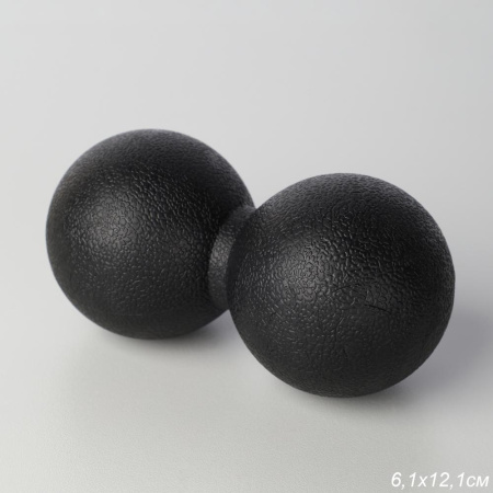 Мячик массажный Woohooo Double Relief Ball / 6.1 х12.1 / черный/ уп 50/