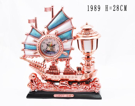 Настольный светильник и часы / 1989B /уп 48/