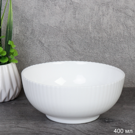 Тарелка глубокая 400 мл 127 мм белая Вертикаль  / FLSLTW50 (WHITE) (уп 72) 743707 751411