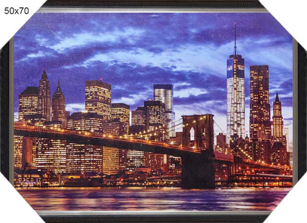 Репродукция картины 50х70 Город в ночи /KS3419-1/