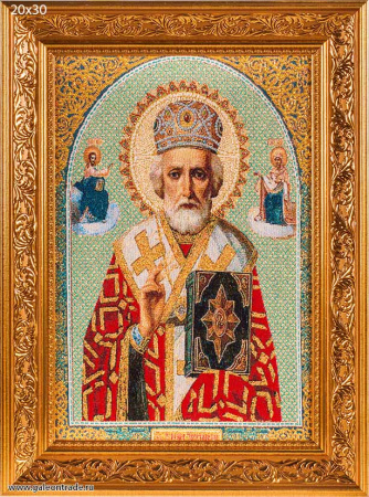 Икона Николай Чудотворец 20х30 гобелен / N034 / KS3415-2/