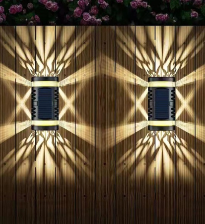 Светильник садовый настенный на солнечной батарее 15х9х6 см / PM-044 /уп 90