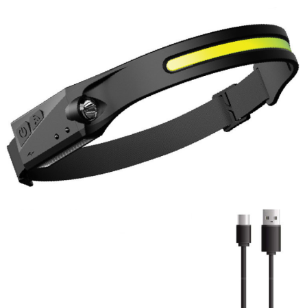 Фонарь налобный спортивный COMIRON O'HEAD TWO  корпус: жёсткий ABS, IPX4; свет: XPE+COB, 350lm; акку