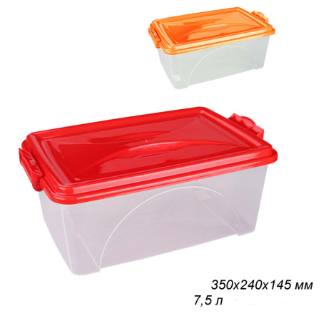Контейнер 7,5 л / М428 /уп.10/ прямоуг.с ручк.