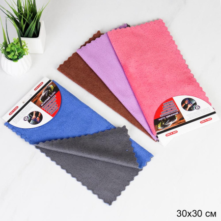 Салфетка для автомобиля 30х30 см / A-100 /уп 12/600/