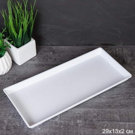 Блюдо прямоугольное 29х13,5 см / JCA126-W /уп 120/пластик/белое