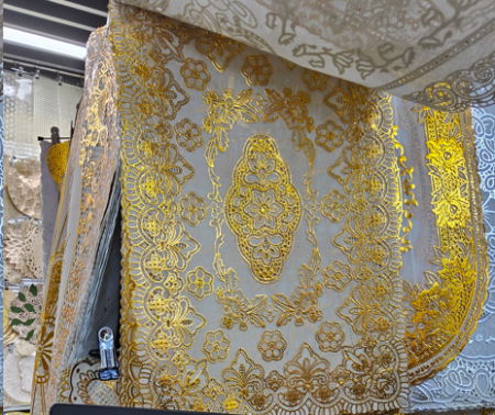 Салфетка для сервировки стола 30x45 см 10 штук набор / YG-153 /уп 60/золото