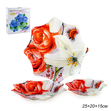 Салатники 3 предмета 25, 20 и 15 см / 1048-Z414 /уп 12/