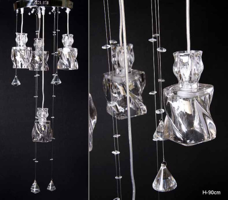 Люстра, три подвесных плафона 8040-4