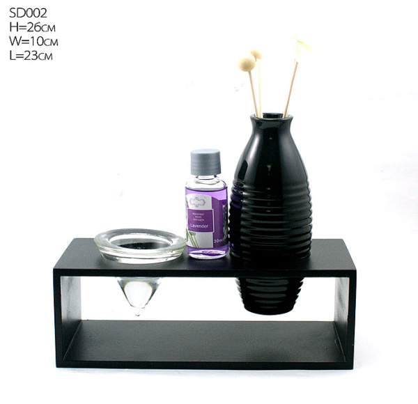 Набор для ароматизации SD002 /уп.24/ диффузер, аромамасло, свеча в подсвечнике, подставка