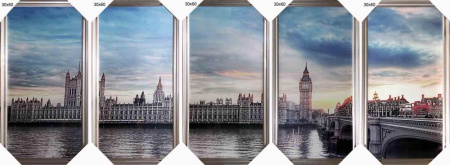 Картина фотопечать 30x60 Вид на Темзу / HС-1936-1,2,3,4,5/343-132/уп 5/