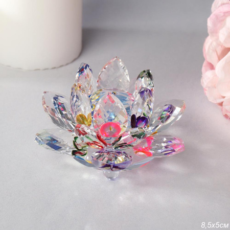 Сувенир из хрусталя Лотос 30# цветной / GT-803 /уп 60/3 см шар