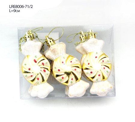 Набор ёлочных украшений 6 шт. LRE8006-71/2 /уп.210/