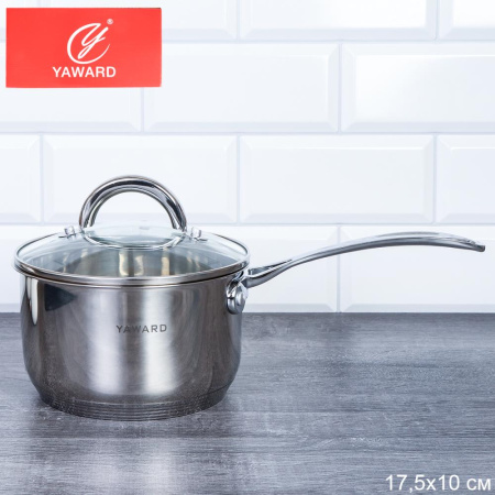 Ковш с крышкой 1,8 л Индукция с утолщенным дном/ YWA080 /уп 8/ 0,64/ 0,92