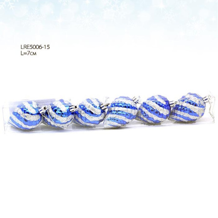 Елочные украшения 6 штук Шишки / LRE5006-15#87 /уп.240/