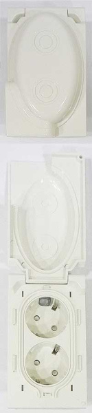 Электророзетка Komiron HGB-11/уп.50/ WHITE