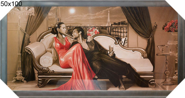 Репродукция картины 50x100 Свидание / К792 /4100B-147A/