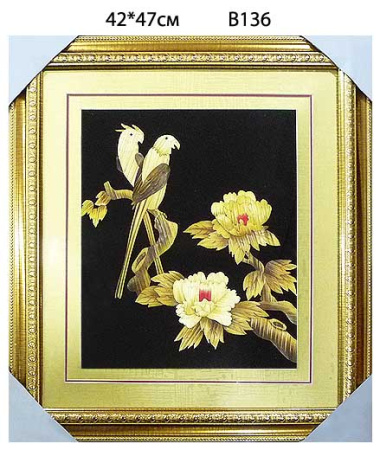 Картина из рисовой соломки 42х47 см / B136 /уп.24/АКЦИЯ
