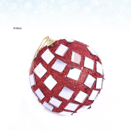 Новогодний шар красный 9 см АКЦИЯ / JX10-623# /уп.144/