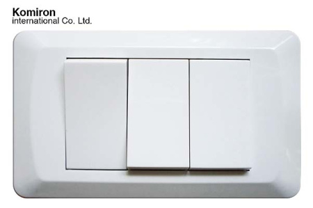 Выключатель Komiron HGB-03 /уп.100/ WHITE