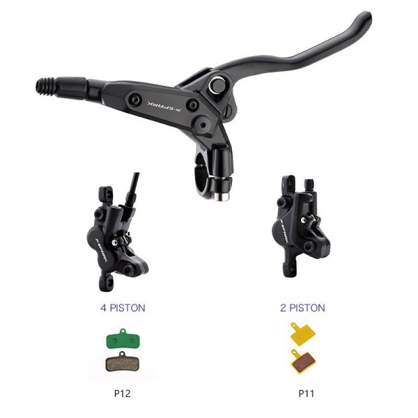 Тормозной набор дисковый гидравлический передний+задний X-SPARK HD-M500 2 поршня, длина передн. =850