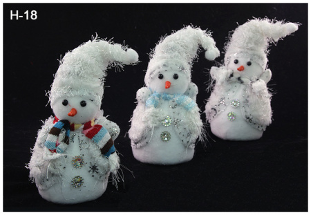 Елочное украшение Снеговик / YT-8504 /уп 300/ БЕЗ ПОДСВЕТКИ/ЭЛЕМЕНТ ДЕКОРА АКЦИЯ