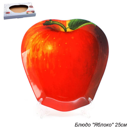 Блюдо для торта 25 см Яблоко Акция AP0110 L220 /уп 18/ Подарочная упаковка