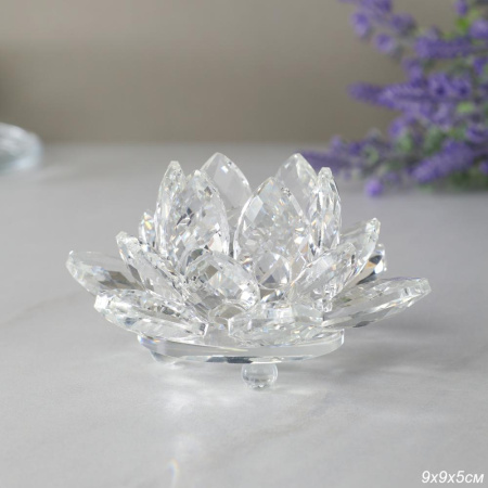 Сувенир из хрусталя Лотос 30# / GT796 /уп 60/3 см шар