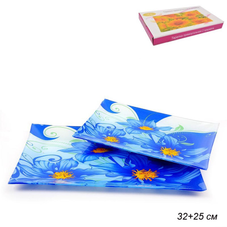 Тарелки прямоугольные 2 предмета  / 1004-Z327 /уп.12/