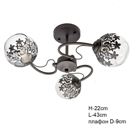 Люстра классическая / 3 x E14/ GH91756-3 /уп 6/