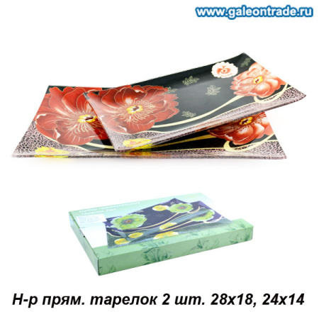Блюдо прямоугольное 2 предмета 29*25 / S322925 H027 /уп.12/
