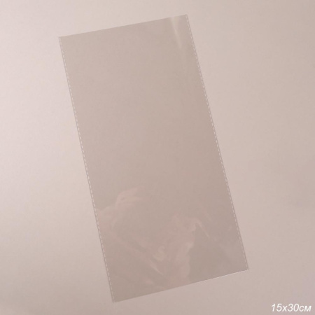 Пакет прозрачный для упаковки 2,3 микр 15х30 / T-1530-PR /уп 100/10000/прозрачный