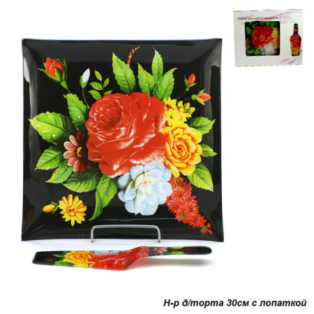 Блюдо для торта с лопаткой 30 см / 1057-Z332 /уп.12/