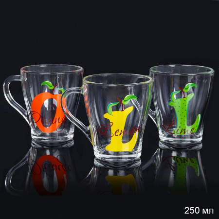 Кружка 250 мл Цитрусы / Д1649/157 /уп 20/ АКЦИЯ