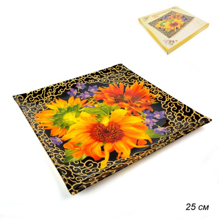 Тарелка  квадратная / JS10 M016  /уп 24/